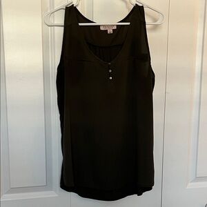 Tempted Olive Button-Front Tank Top